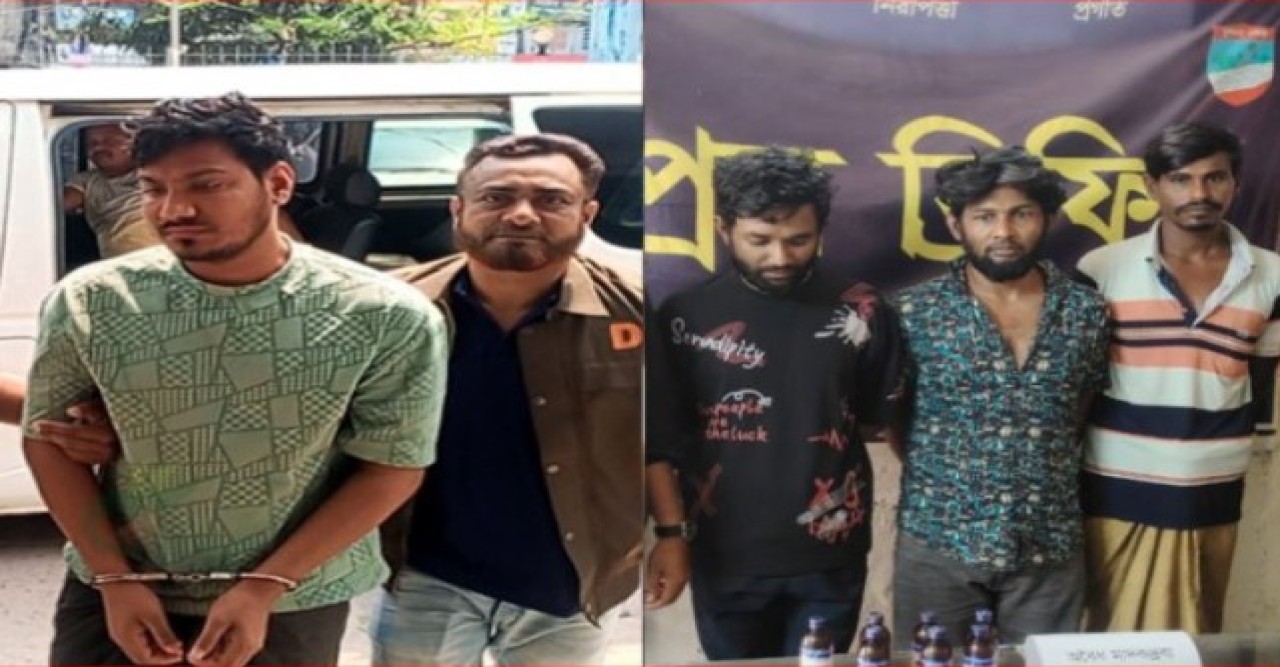 শংকরপুরের সন্ত্রাসী ‘গোল্ডেন ফিরোজ’ ও ৩০ মামলার আসামি চাঁচড়ার ‘বড় রুবেল’ গ্রেফতার