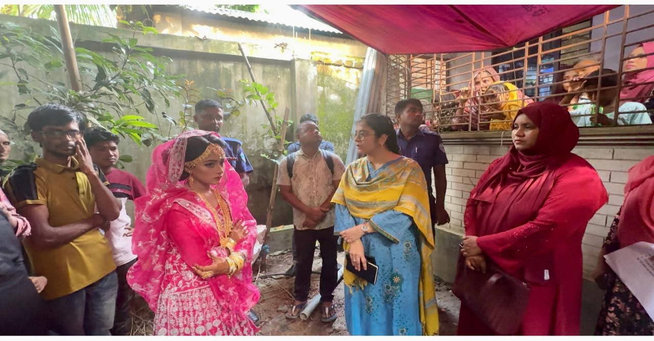 বাল্যবিবাহ বন্ধে চৌদ্দগ্রাম উপজেলা প্রশাসনের ভ্রাম্যমান আদালত।