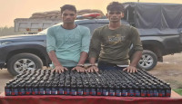 পাওয়ার ট্রলিতে ৩৬৫ বোতল ফেন্সিডিলসহ দুভাই গ্রেফতার