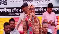 ধানের শীষের পক্ষে নাসরিন রহমান পপির উঠান বৈঠক