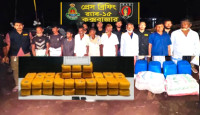 কক্সবাজারে নদী পথে ইয়াবা পাচার ৪ লক্ষ ৬০ হাজার পিস ইয়াবাসহ ৯ জন আটক