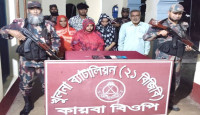 অবৈধ ভাবে ভারতে প্রবেশের সময় ৫ নারী-পুরুষকে আটক করেছে বিজিবি